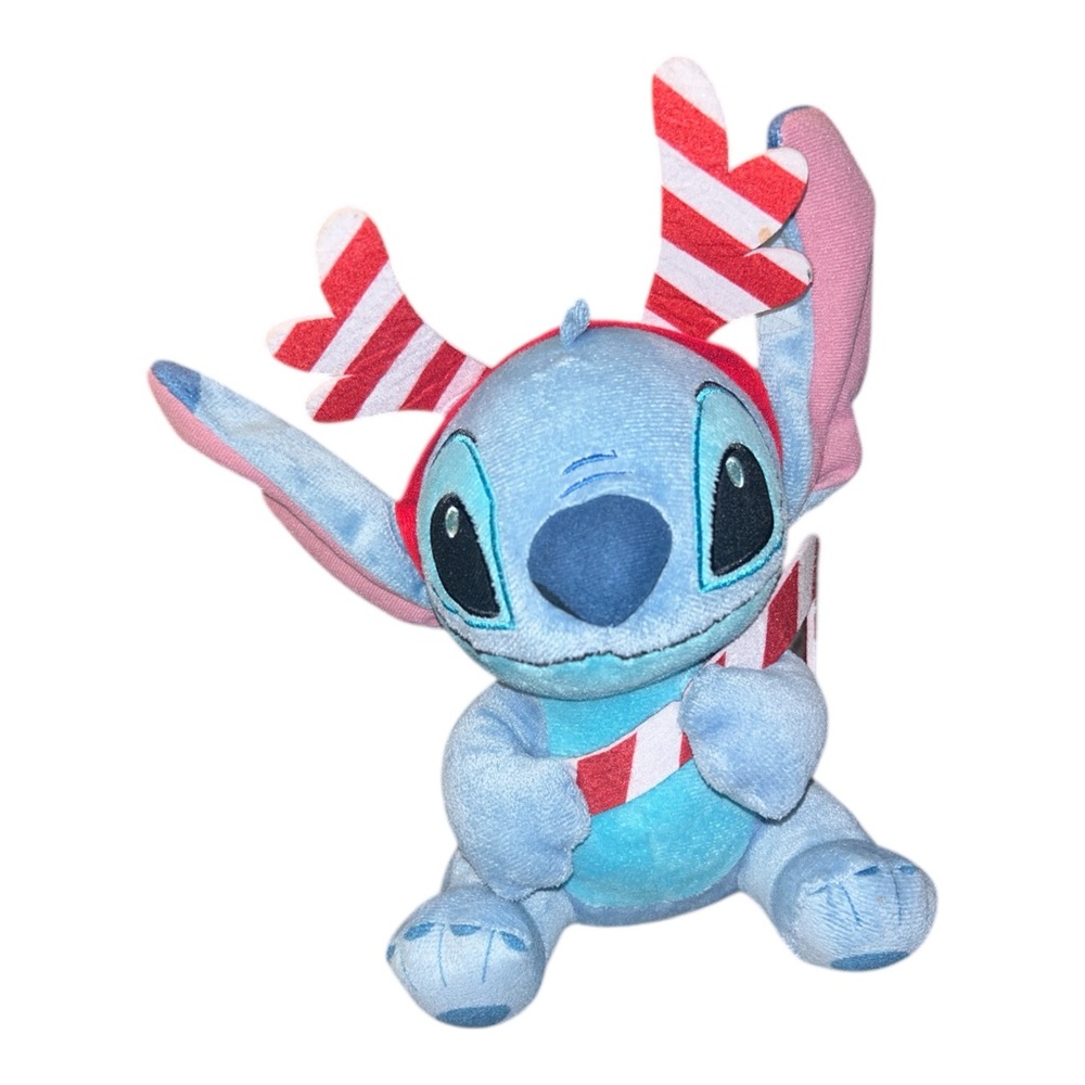 Disney Stitch Holiday Plush 8” •‎ Santa Candy Outfit